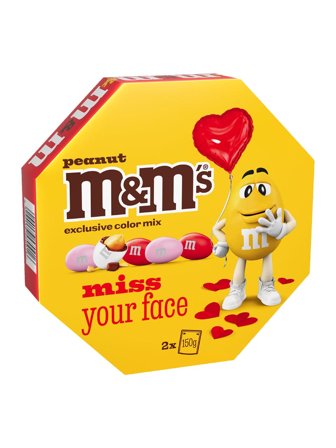 M&M'S peanuts with milk chocolate in a sugar coating in a gift box 0.3kg
