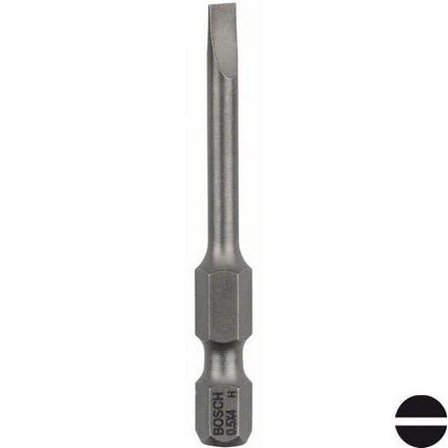 Bosch S Bits S0.5x4.0 3-pak 49mm, Maskintilbehør & forbrugsvarer