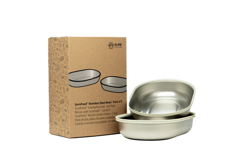 SureFeed - Skål i rustfritt stål 2-pakning - Katt - Matplass og vannfontener for katt - Fôrautomater for katt - ZOO.no