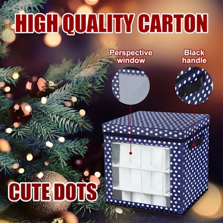 64 Grid Christmas Ball Storage Box Multipurpose Avtagbar julklappslåda Vattentät Oxford Cloth Organizer