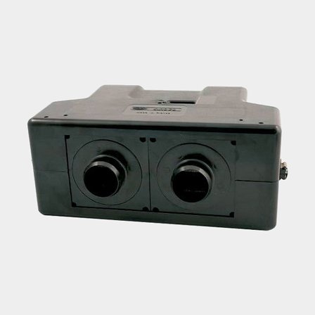 Sbrinatore / riscaldatore per passaggio Siroco Tenere, con 2 velocità della ventola, con 2 uscite (aperte) (Ø55 mm), Ø16 mm (attacco acqua di 