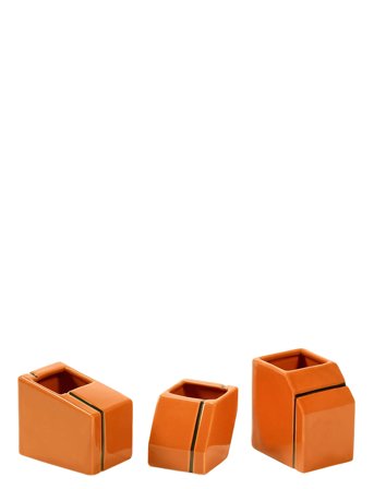 Serax Vase Mini Blue Silos Set/3 - Orange - ONE SIZE