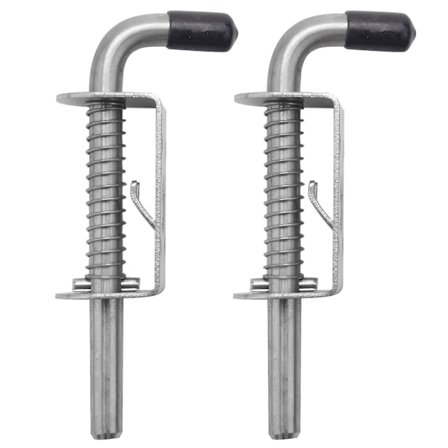 2 st 5 tum Fjäderbelastad Hasp i Rostfritt Stål Tunn Bolt 2 mm Tjock Dörrlås Borstat