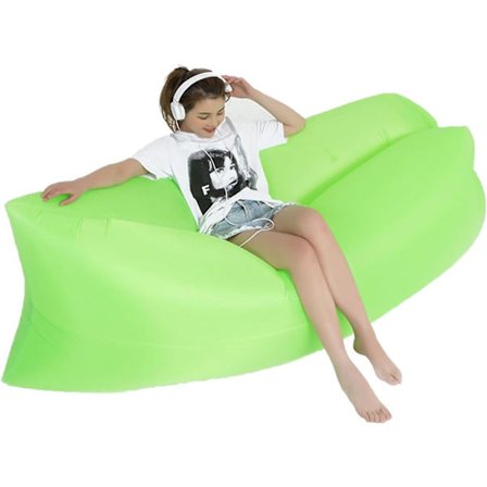 Uppblåsbar Lounger Luftsoffa, Uppblåsbar Soffa Säng Campingstol, Bärbar Lat Soffa Luftstol för Resor/Camping/Vandring/Strandfester