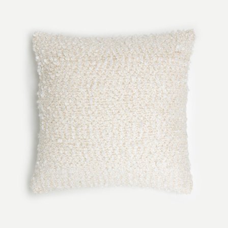 Valkoinen polyesterikoristetyyny 45x45 cm