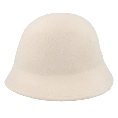 Seeberger - Béžová historical Klobouk - Wool Felt Sand Cloche @ Hatstore