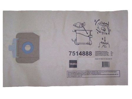 Taski Dammsugarpåse Vento 15(S), Bora 12-dammsugarpåse 10 x 15 l 10/fp - Lyreco - Städ och hygien - Dammsugare - Dammsugarpåsar