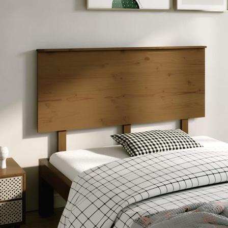 Vidaxl Sänggavel Honungsbrun 139x6x82,5 Cm Massiv Furu Brun