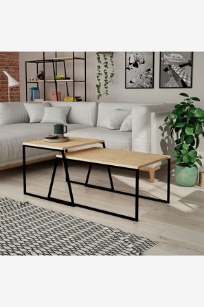 Homitis - Sofabord Set Pal Orta Sehpa - Natur - Sofabord - Fra Homeroom