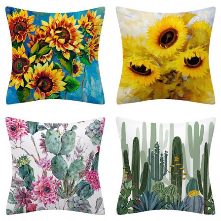 Set med 4 kuddfodral 45 x 45 cm Snyggt dekorativt örngott