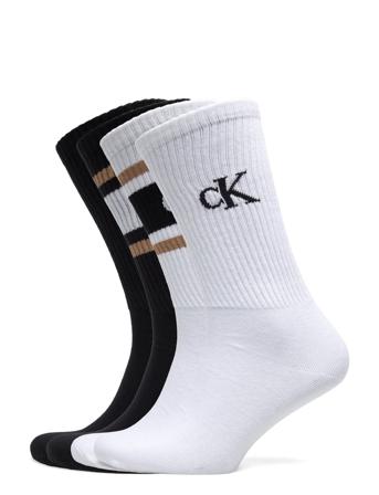 Ckj Men Sock 4P Sport Logo Tin Gift Underwear Socks Regular Socks Hvid Calvin Klein