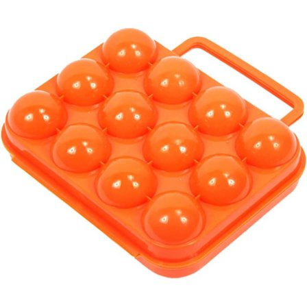 20*19,5CM - Bärbar äggkartong för 12 ägg - Plastförvaringslåda för camping, picknick