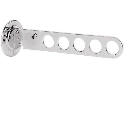 Kleskroge i rustfrit stål, foldbare skrue-på-kleskroge vægholder til tøj vasketøjsvægkroge vægbøjle tøjstativ tøjskinne