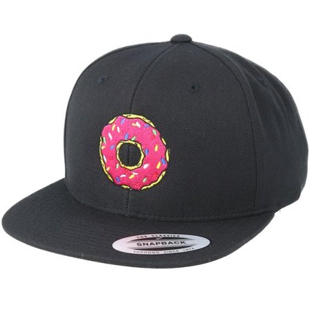 BOOM - Svart snapback Keps - Donut Time Black Snapback @ Hatstore