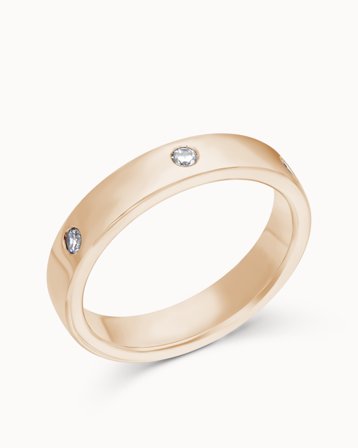 Alliancering Holly 18K Rosaguld - Forlovelsesringe & Vielsesringe hos Vanbruun