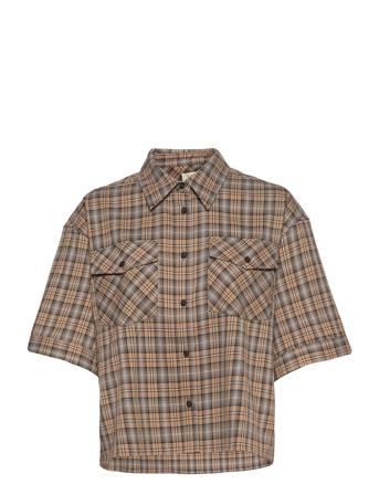 Davey Shirt Kortermet Skjorte Multi/mønstret NORR