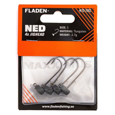 Fladen NED Maxximus Jig heads 4p 2.7g 1 tungsten
