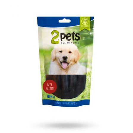 2pets Dogsalami Beef 100g - Matskål, hundgodis & tuggisar