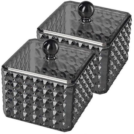 2 stk. Makeup Pad Svamp Organizer Akryl Diamant Korn Badeværelse Vanity Bordplade Krukke[D]