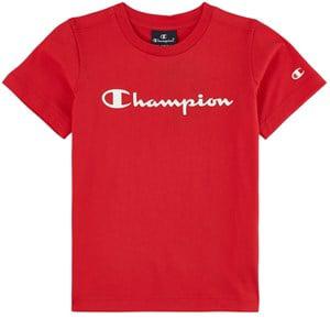 Kids - Champion Red Logo Classic T-Shirt 3-4 Years - Tops - 3-4 years - Red - Junge