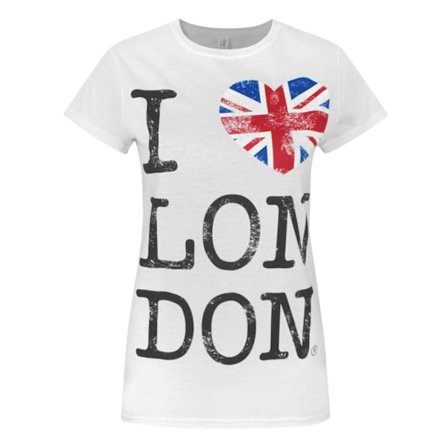 Womens/Ladies I Love London T-Shirt XL Vit
