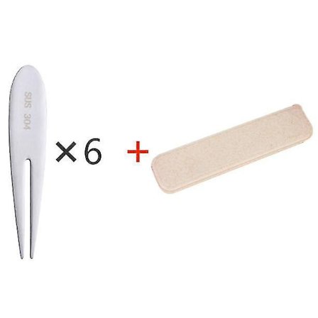 6 stk Søte Mini Gaffler i Rustfritt Stål - Restaurantgave