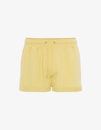 Women Organic Sweatshorts - Soft Yellow - XL