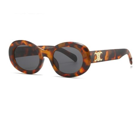 Høy kvalitet Internett kjendis Arc De Triomphe solbriller gylden logo oval solbriller