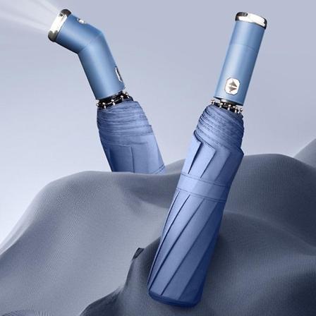 Vindtett Led Sun & Rain Paraply Helautomatiske 10 Ribs paraplyer - Perfet