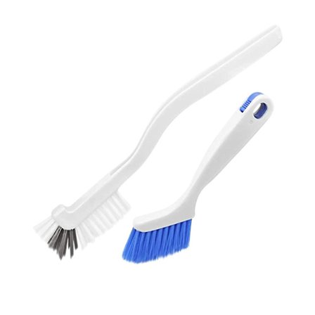 2 stk. rengøringsbørste lille stiv skrubbebørste til rengøring af vask skrubbebørste badeværelse køkken kant hjørne fuge rengøringsbørster vinduesbane