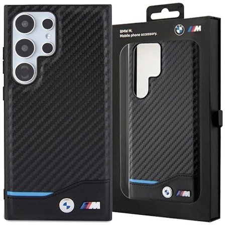BMW Carbon lærveske til Samsung Galaxy S24 Ultra - svart