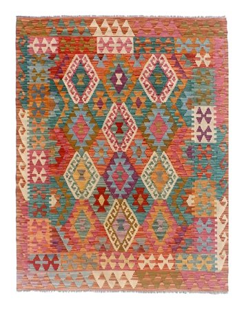 Kilim Afghan Old Style Rug Hand Woven 146X197 Afghanistan