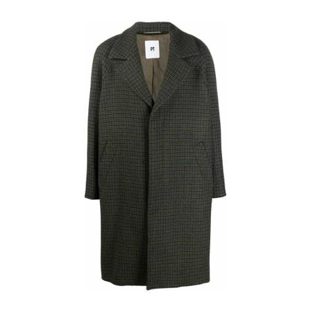 Pt01 Single-Breasted Coats Grøn, Herre Uldfrakker
