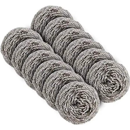 Rostfri stålull - 12-pack, vikt 30g