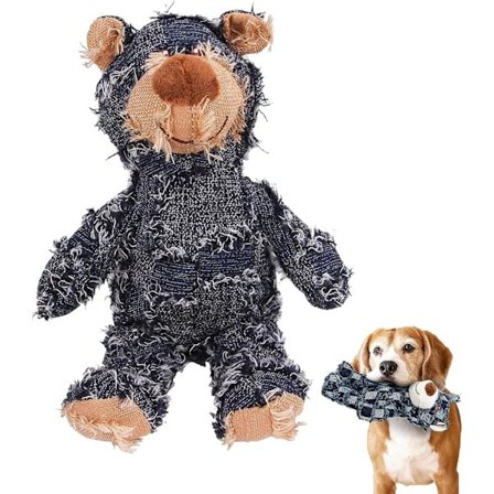 Tuhoamaton kestävä karhu, koiran pehmolelu pureskelulelu, koiran vinkuvat lelut aggressiivisille pureskelijoille suurille roduille (väri: 1kpl-b)