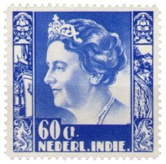Nederland Indie - 60 ct ultramarijn uit Wilhelminaserie 1938 (nr. 26