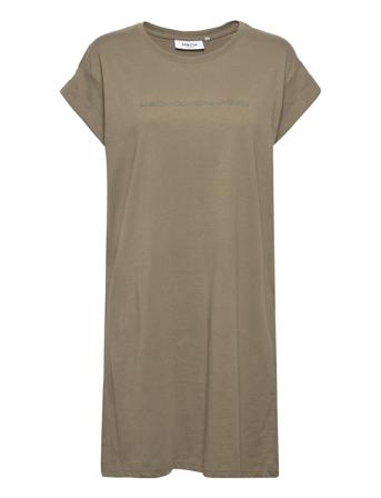 Alvidera Organic Logo Dress Brown MOSS COPENHAGEN