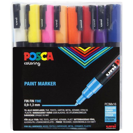 Posca PC-3M 16-set