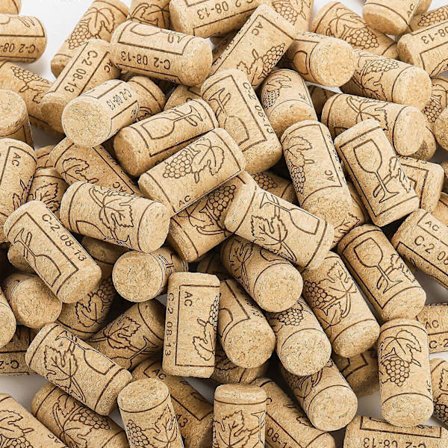 100 stk. naturlige vinkorker 2,1x4 mm Premium rette korkstopper Naturlige trekorker Utmerket for vinflasker, ølflasker