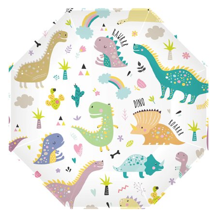 Papperstallrik Dinosaurier 23cm 6-pack - Partyninja.se