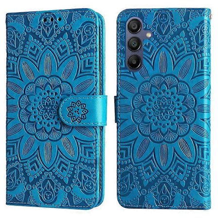 Kompatibelt etui til Samsung Galaxy A16 5G / A16 4G med solsikkemønster, læderpung-etui