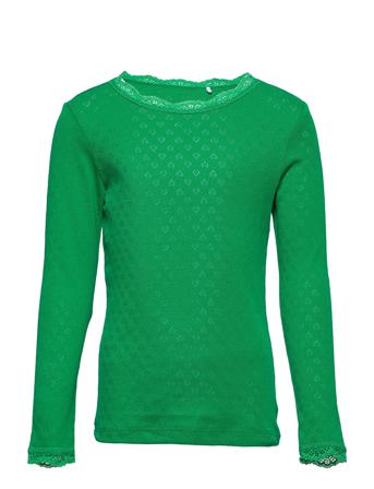 Nkfbacce Ls Slim Top T-shirts Long-sleeved T-shirts Grønn Name It