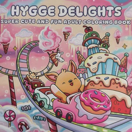 Super Sød og Sjov Malebog, Mindfulness Malebog for Voksne, Dyre- & Mad Designs