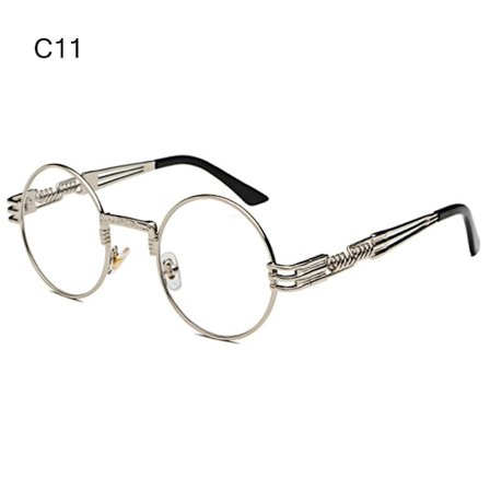 Runda Steampunk Solglasögon Metallram Solglasögon C11 C11