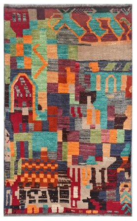 Moroccan Berber - Afghanistan Hand Knotted 75X199 Runner Rug Afghanistan