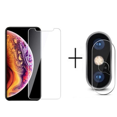2-PACK Skärmskydd + Kameralinsskydd HD 0,3mm iPhone X/XS