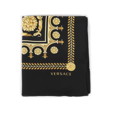 Versace, Silky Scarves Zwart, unisex, Maat:ONE Size