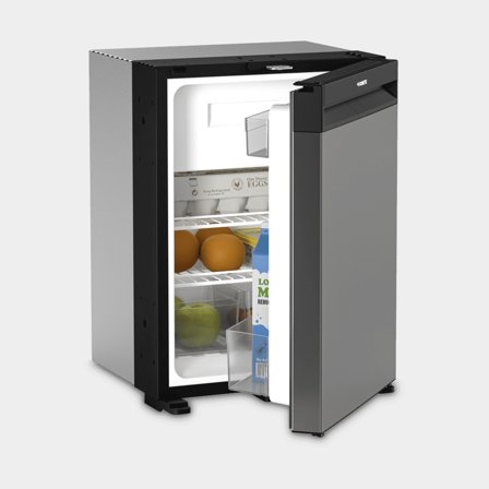 Kylskåp med kompressor Dometic NRX 35C, 12V / 24V, dörr, 32 liter (varav 4.4 liter frysfack), frontpanel mörksilver (rostfritt stål)