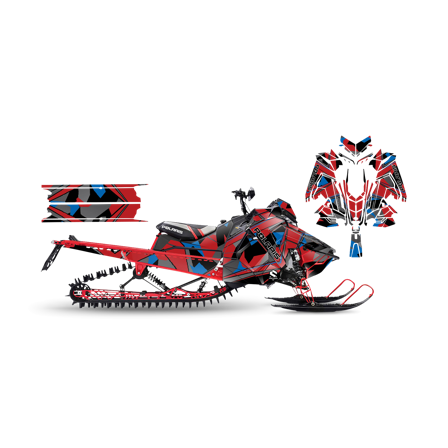 Dekalkit SweTown Meraki Röd-Blå - Polaris Axys 800 SKS 146 2018-2020