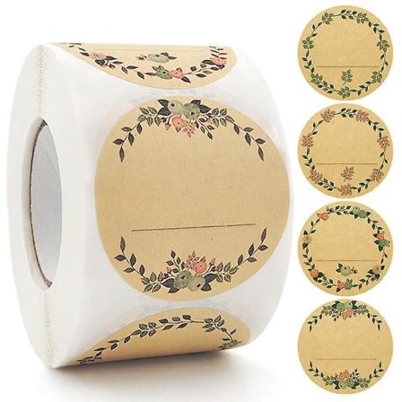 500 kpl voimapaperitarrat, itseliimautuvat tarrat 5 cm, tukospurkkitarrat -HG Type A
